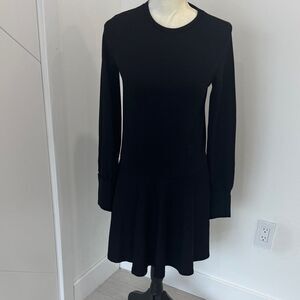 Zara Elegant Black Long Sleeve Dress